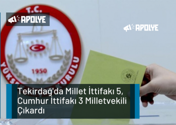 Tekirdağ’da Millet İttifakı 5, Cumhur İttifakı 3 Milletvekili Çıkardı