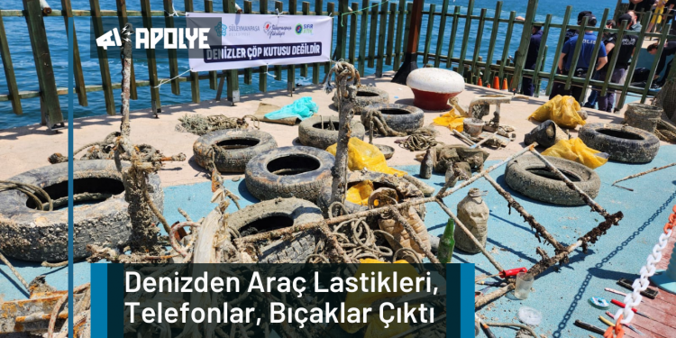 Denizden Araç Lastikleri, Telefonlar, Bıçaklar Çıktı